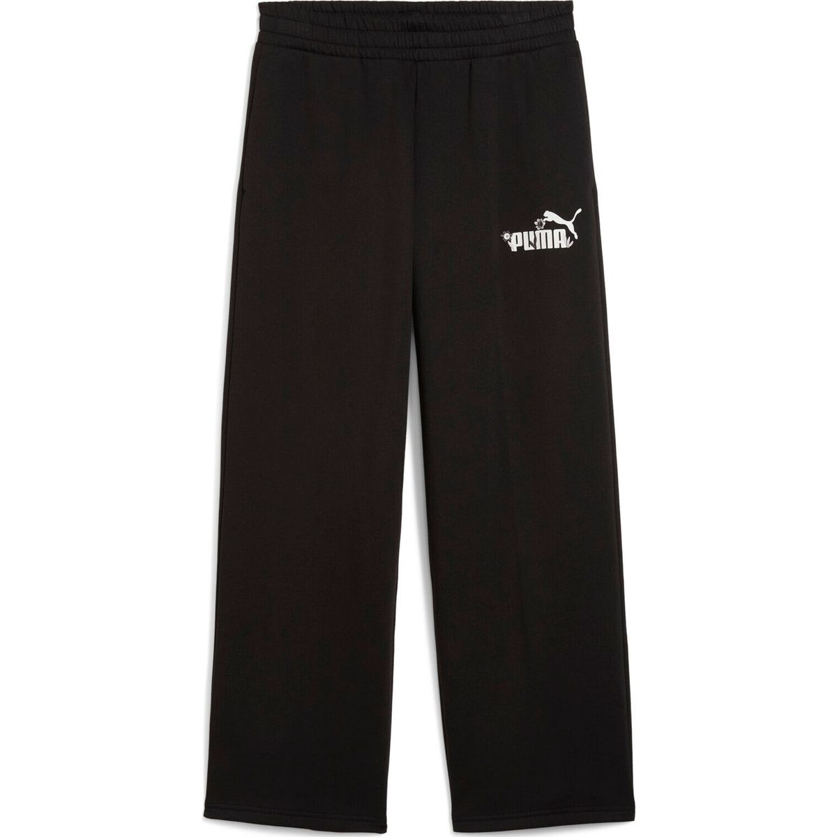 Puma Essentials Nature 2.0 Comfort Logo Straight Pants FL op puma black (01) M 688081-01-M