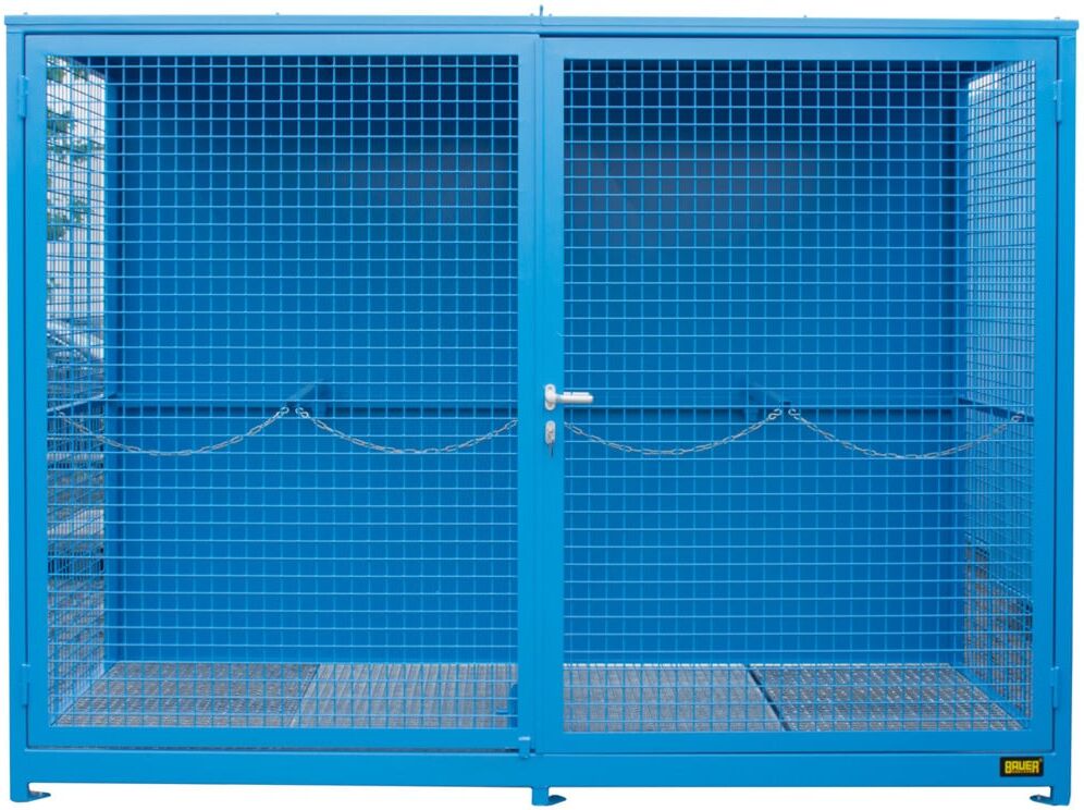 Bauer Südlohn Gasflaschen-Container GFC-1 (Gitterrostboden), lackiert, Lichtblau (4477-01-0000-3)
