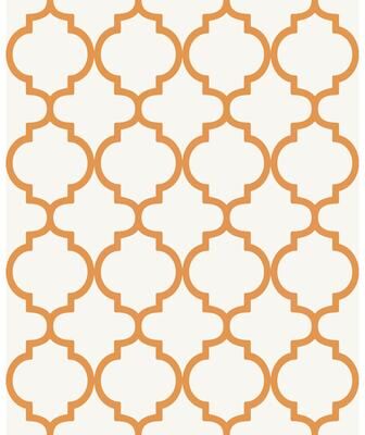 Graham & Brown Trellia Orange Wallpaper
