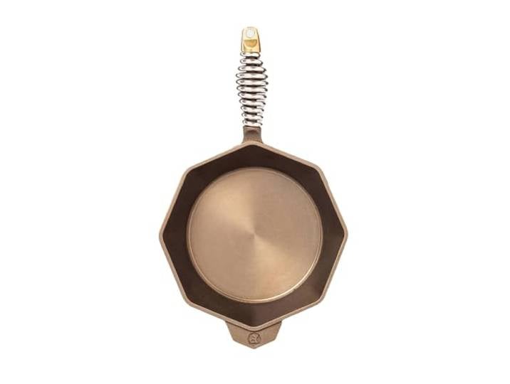 Finex 25,4 cm Gusseisen-Pfanne mit Deckel 8 Skillet Seasoned Natürlich antihaftbeschichtetes modernes Erbstück-Design, Edelstahl-Schnellkühlgriffe, die kühl bleiben für das tägliche