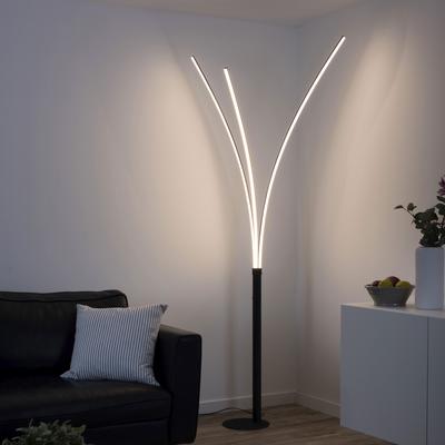 JUST LIGHT Stehlampe "MAJA", schwarz, 3, 1 Stk., Leuchten, LED, Schalter, Kippschalter, Stehlampe