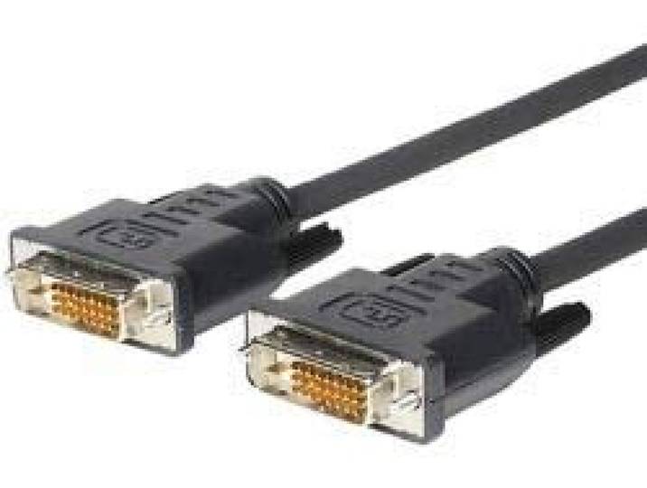 Vivolink prodvis0.5 0,5 m DVI-D DVI-D zwarte DVI-kabel - DVI-kabels (0,5 m, DVI-D, DVI-D, mannelijk/mannelijk, zwart).