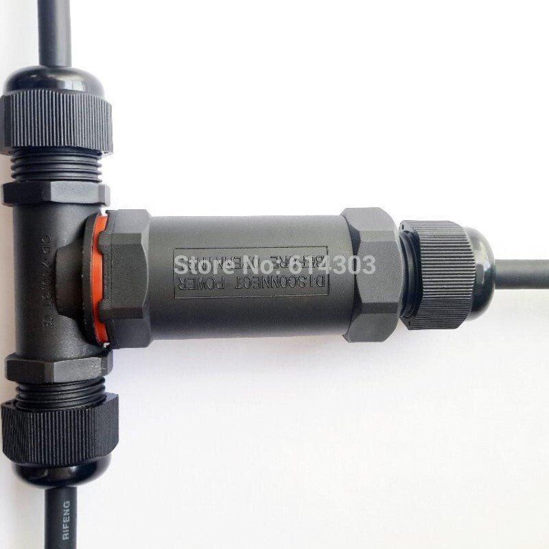 Silamp Connecteur en T étanche IP68 NOIR