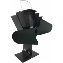 FireFix, Zubehör Kerzen + Kamin, Ofenventilator 2-flügelig schwarz stromlos