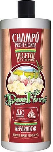 Dona Flora Champú Reparador Vegetal de Ajo y Keratina 1000ml