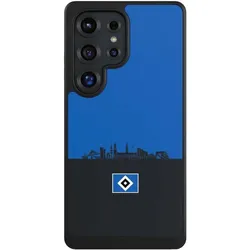 Nivocase Hülle für Samsung Galaxy S25 Ultra Handyhülle NIVOcore Case Schwarz HSV Hamburg Skyline (Samsung Galaxy S25 Ultra), Smartphone Hülle, Schwarz