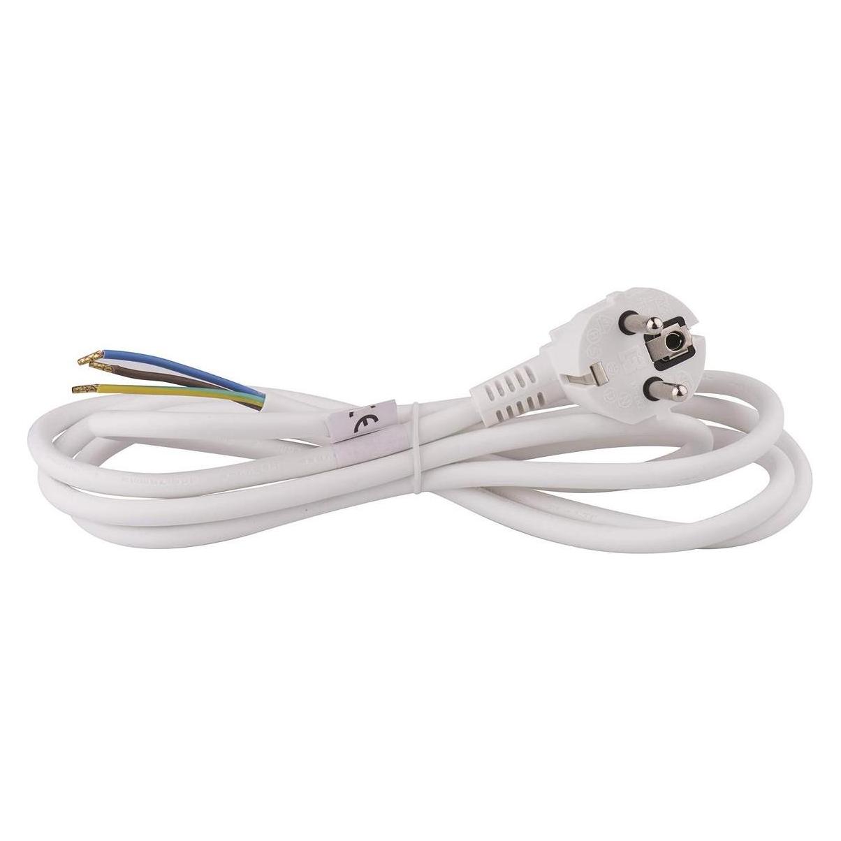 Emos Netzkabel PVC 3x 1,5mm2, 2m, weiss (2 m) (S14322)