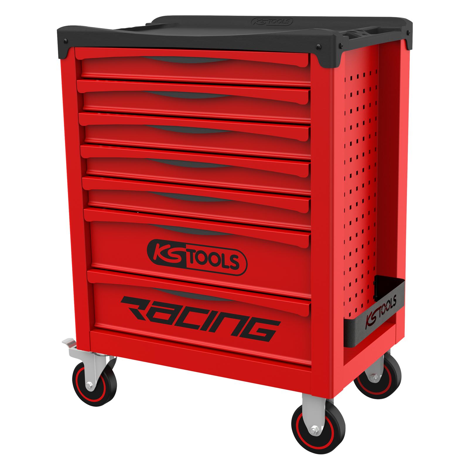 KS Tools RACING-Werkzeugwagen mit 7 Schubladen, bestückt mit 158 Werkzeugen (158x) (855.7158)