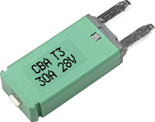 Hansor Circuit Breaker Mini, type 3. Manual Reset, 30A CBA3 Series 30A Sicherungsautomat Standard Flachsicherung 30A Grün 1St.
