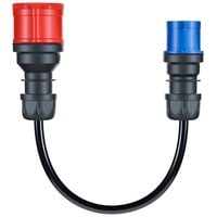 Adapter für Gemini flex 11 kW, CEE rot Drehstrom 16A > CEE blau 16A schwarz, 30cm