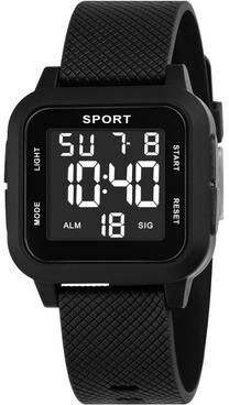 Fusion Finds Digital Sports Watch Waterproof Military Wristwatch With Alarm & Stopwatch black black