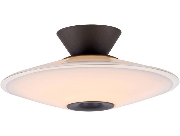 PAUL NEUHAUS LED Deckenleuchte ELIPSA , schwarz, 1, Ø 35cm H: 14,8cm, 1 Stk., Leuchten, Dimmfähig über separaten Tronicdimmer, Opalglas, LED Deckenleuchte