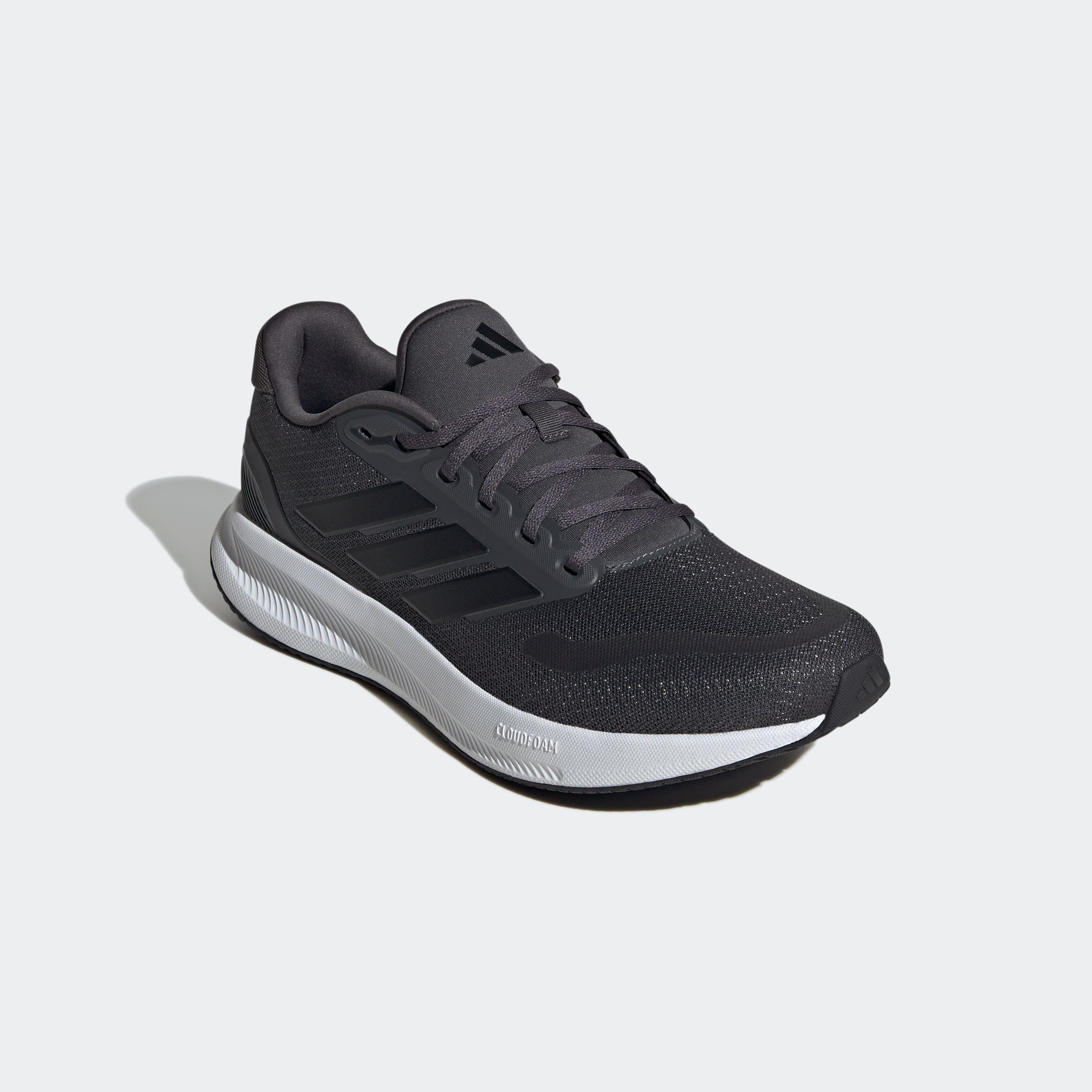 Laufschuh ADIDAS PERFORMANCE "RUNFALCON 5", Herren, Gr. 46, grau (gresix, cschwarz, ftwwht), Synthetik, Textil, Schuhe Laufschuh gresix, cschwarz, ftwwht 46