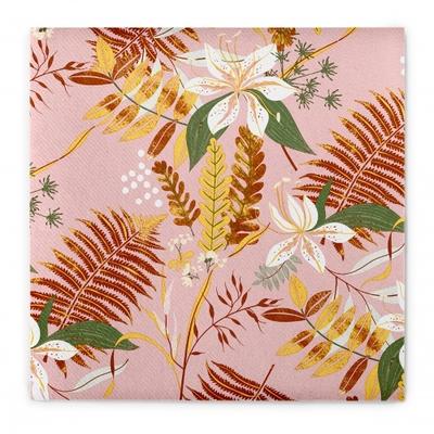 MANK Airlaid Serviette Hennes in Rosé, 40 x 40 cm, 50 Stück - stoffähnlich Floral Gräser Sträucher Herbst