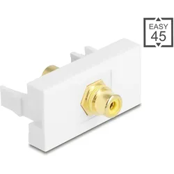 DELOCK Easy 45 Modul Cinch Buchse zu Cinch Buchse vergoldet
