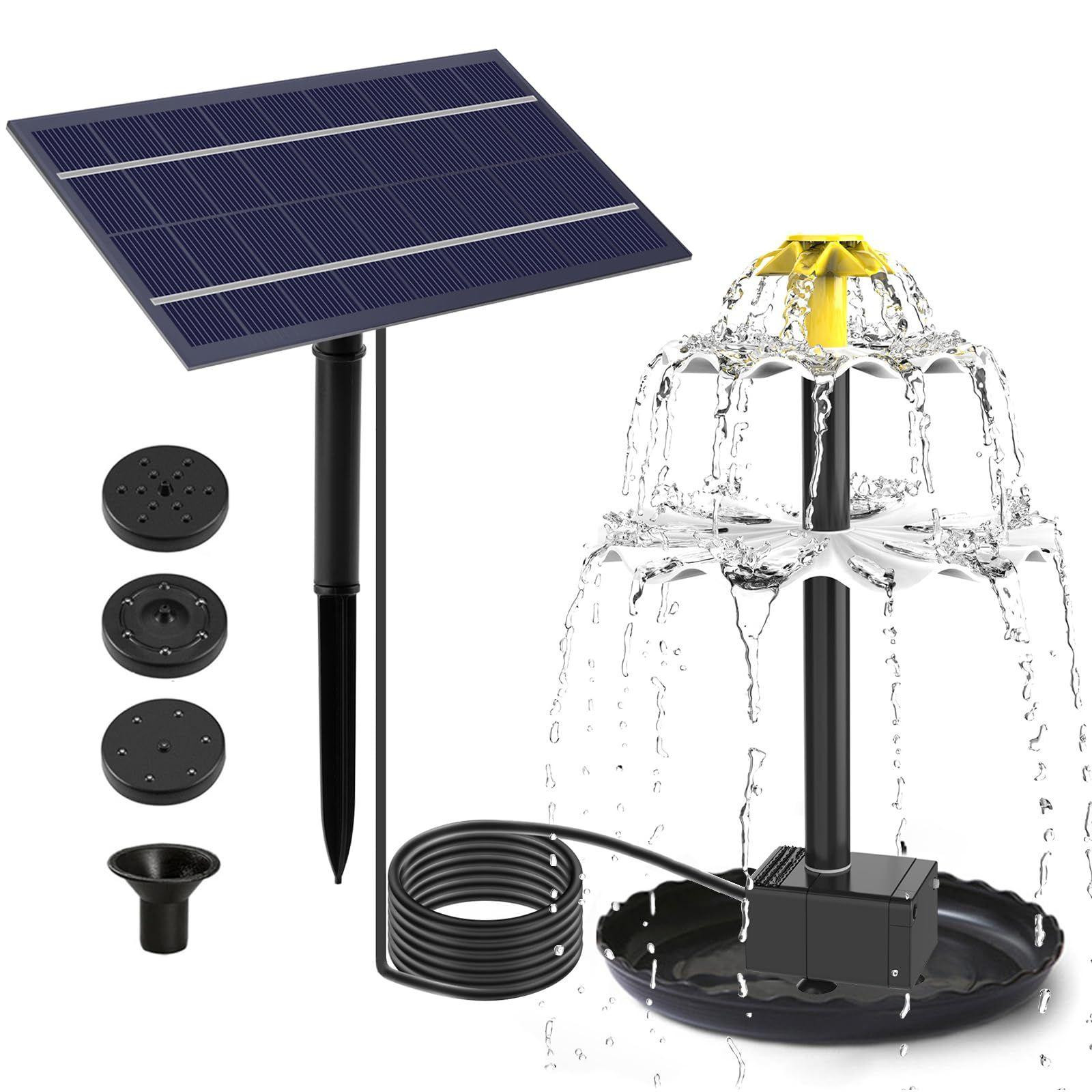 Lustrens Tuinfontein met Zonne-energie Waterpomp voor Vijver en Tuin (2,5 W)