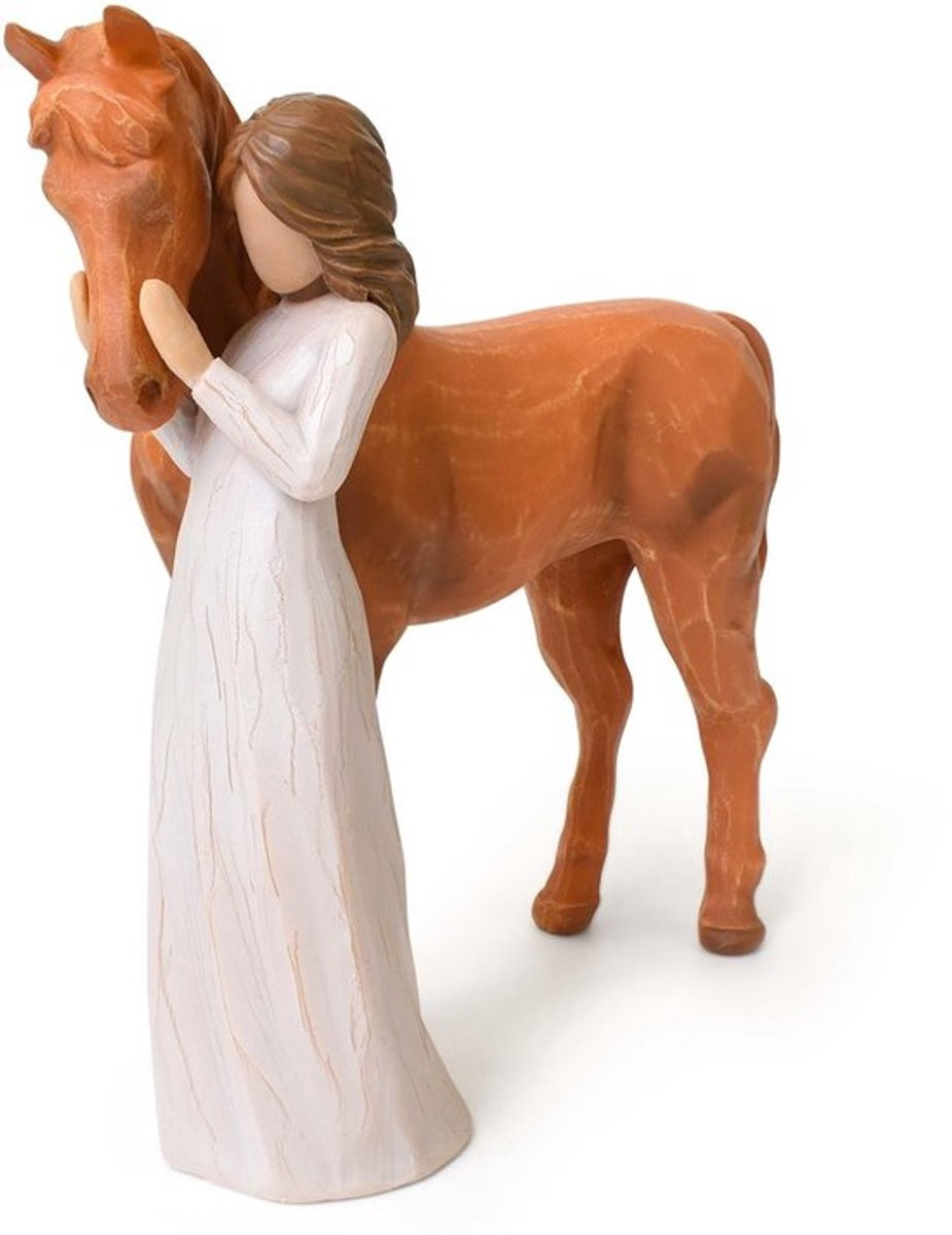 Handgeschilderd paardenbeeldje van hars - Decoratief herdenkingsgeschenk voor paardenliefhebbers