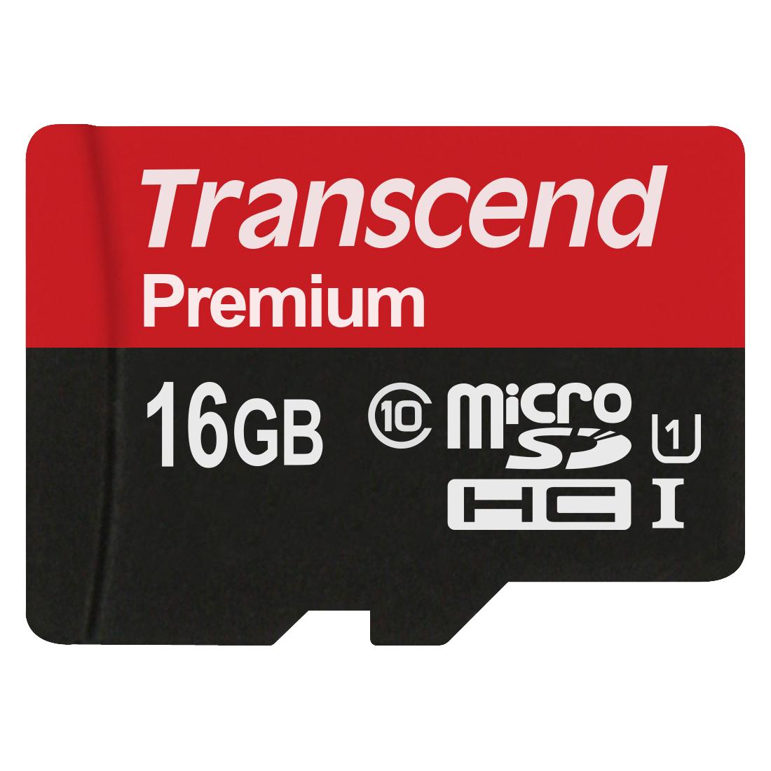 Transcend 16GB MICROSDHC CLASS 10 UHS-I (16 GB, microSDHC, U1, UHS-I) (TS16GUSDCU1)