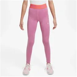 NIKE Pro Dri-FIT Leggings Mädchen 646 - magic flamingo/lt wild mango/white M (137-146 cm)