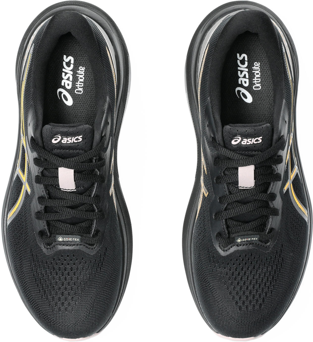 Laufschuh ASICS "GT-1000 13 Gore-Tex", Damen, Gr. 37, orange (schwarz, stadium orange), Synthetik, Textil, Schuhe Laufschuh, für mehr Stabilität, wasserdicht schwarz, stadium orange 37
