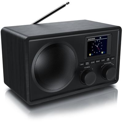 Bearware DAB+-Radiowecker mit TFT-Display, UKW/FM, Bluetooth, USB-Wiedergabe und AUX-IN, 2 Alarmzeiten, Snooze und Sleep-Timer