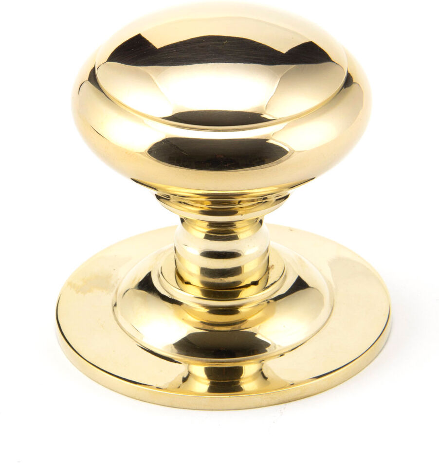 From The Anvil Round Centre Door Knob Polished Brass 8cm W