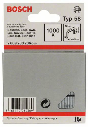 Bosch Accessories 2609200236 Feindrahtklammern Typ 58 1000 St. Abmessungen (L x B) 10mm x 13mm