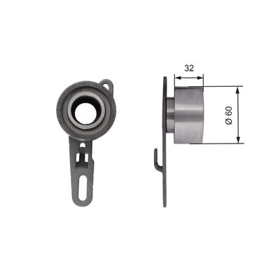 GATES Spannrolle, Zahnriemen PowerGrip® t41150 für Ford