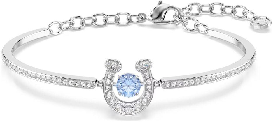 Swarovski Symbolica Horse shoe rannerengas, kirkkaat zirkonit ja sininen