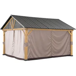 Sunjoy Vorhang für Zedernholz Gazebo 336cm x 400cm