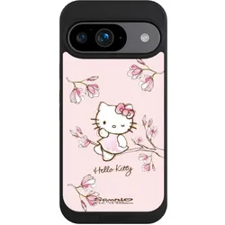 Nivocase Handyhülle für Google Pixel 9 Hülle NIVOpure Case Schwarz Fanartikel Hanami Hello Kitty (Google Pixel 9), Smartphone Hülle, Schwarz