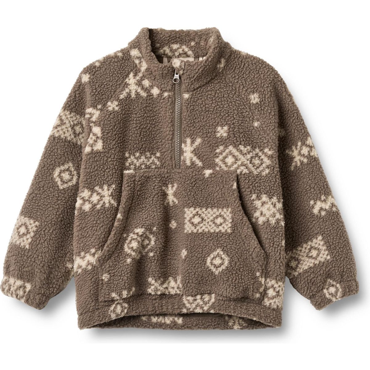 Wheat Fleece Anorak Moon dry wood jacquard (9679) 92 7285-903R GRS-9679-92/2y