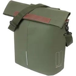 Seitentasche CITY-SHOPPER 14-16 Liter, Basil, MIK Hooks, moss green, Lederimitat, Basil, 18492