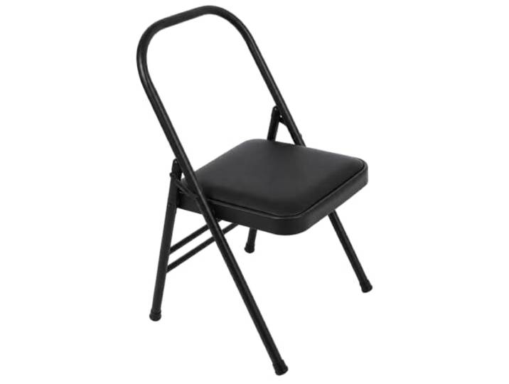 Tragbarer klappbarer Yoga-Stuhl, Rückenfreier Yoga-Stuhl Aus Metall Leichter, Rückenfrei, Metallkonstruktion, Für Zuhause, Fitnessstudio