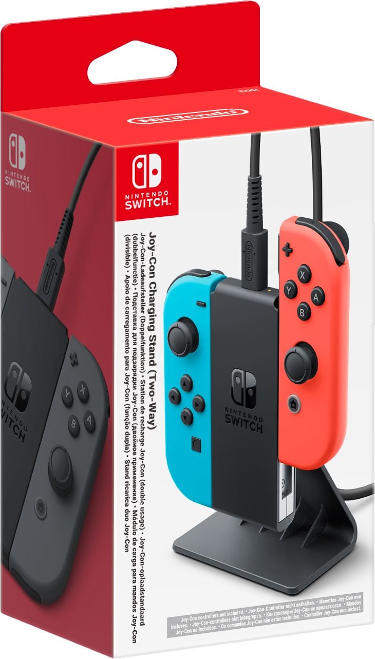 Ladestation Nintendo Switch kabelgebunden Joy-Con-Ladeaufsteller (Doppelfunktion) (Schwarz) 10014639