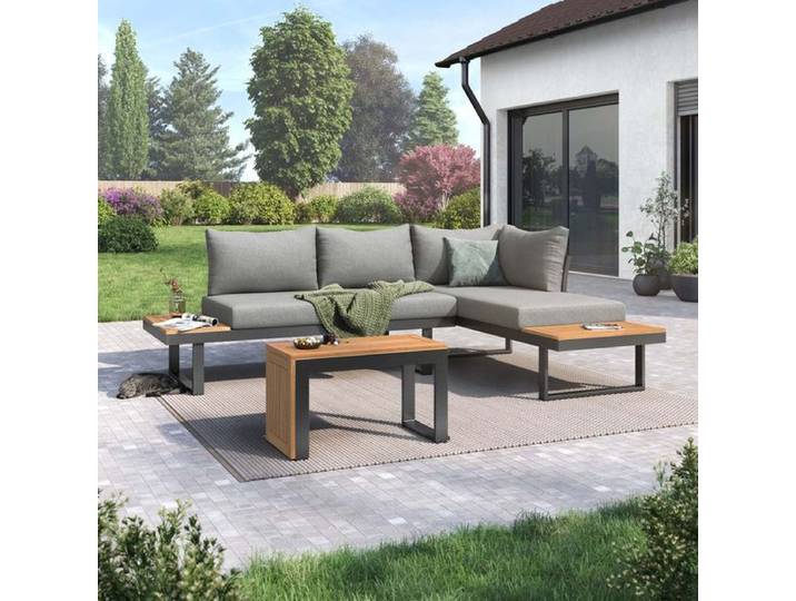 OUTLIV. Alpha Ecklounge inkl. Loungetisch Aluminium/Polyester