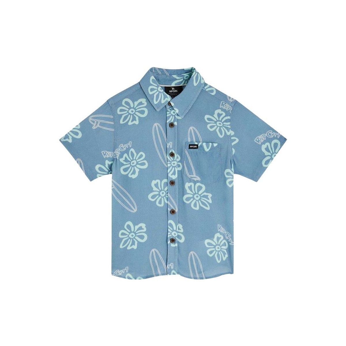 RipCurl Ride The Wave Shirt - BOY faded denim (4737) 45750 00QTSH-4737-3-4