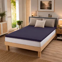 BettwarenShop Topper Spannbettlaken Ultra Stretch 100x200 cm | lavendel - lila