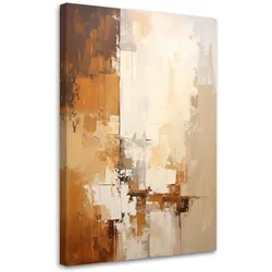 LEINWANDBILDER, Beige braune moderne Abstrakt