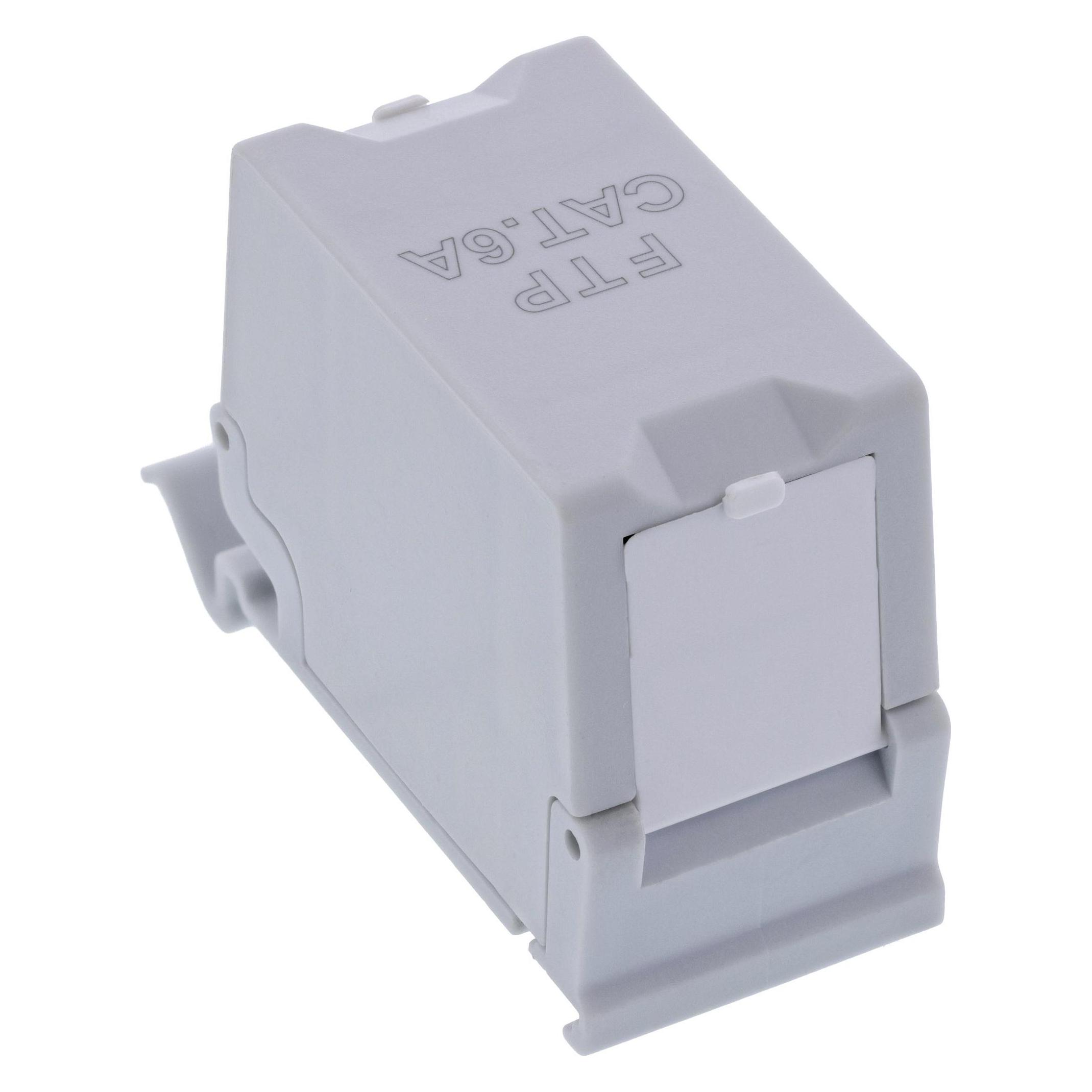 InLine Cat.6A RJ45 Doppelkupplung für Hutschiene (76203K)