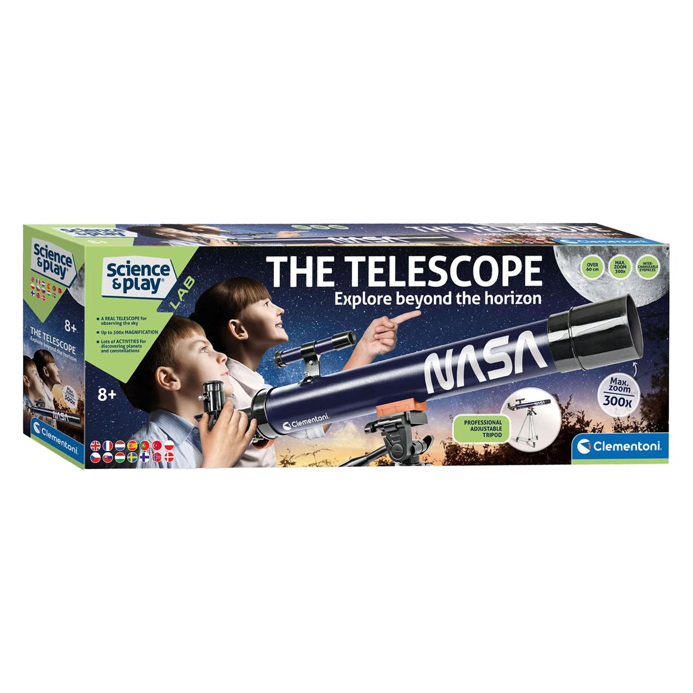 Clementoni Wetenschap & Spel Telescoop Experimenteerdoos -Educatief speelgoed - 8+ jaar (75087)