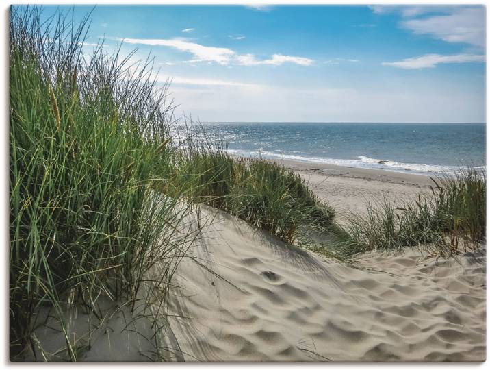 Wandbild ARTLAND Dünenlandschaft im Sommer an der Nordsee , grün (farbe bild(er): grün), B:80cm H:60cm, Bilder, Wandbild, als Leinwandbild, Poster in verschied. Grössen