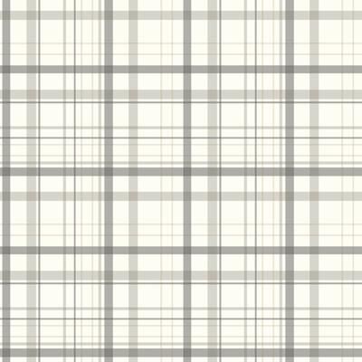 Chesapeake Burgess Charcoal Plaid Wallpaper
