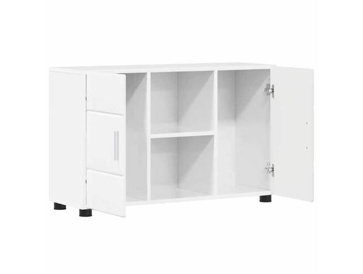 Buffet Blanc brillant 88 5 x 30 5 x 55 5 cm Bois d'ingénierie_2 ans garantie_70165