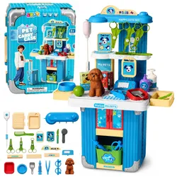 Tierarztkoffer Hundepflege-Set Braun Zubehör