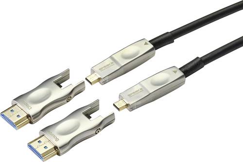 SpeaKa Professional HDMI Adapterkabel HDMI-A Stecker, HDMI-Micro-D Stecker, HDMI-A Stecker, HDMI-Micro-D Stecker 20.00m Schwarz