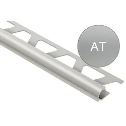 Schlüter Systems RONDEC-AT Abschlussprofil Aluminium AT - Aluminium titan matt eloxiert Höhe: 10 mm Länge: 2,5 m