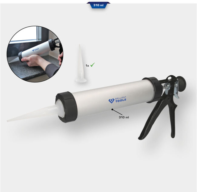 Brilliant Tools Pistolet à cartouche, 310 ml (BT094901)