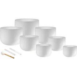 Meinl Sonic Energy Weiß-mattierte Kristallklangschalen Set 7-teilig