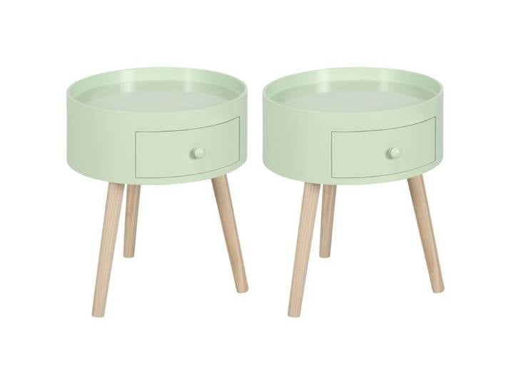 Lot de 2 tables basses - HOMCOM - Bois - 38x38x45cm - Vert